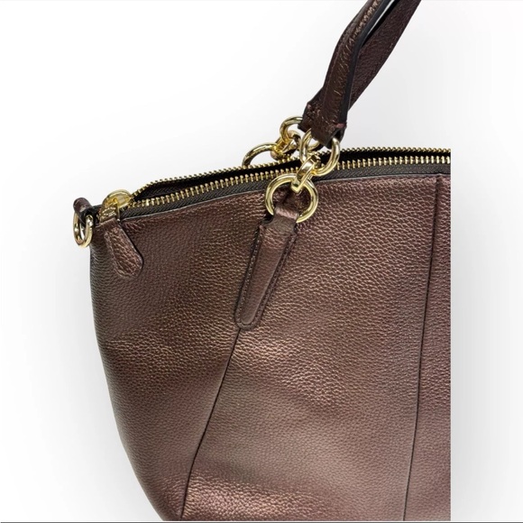 Coach F56127 Metallic Bronze Small Kelsey Satchel - $295 MSRP crossbody NWT - Picture 2 of 12